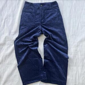 Anthropologie Maeve Colette Size 28 Full Length Corduroy Wide Leg Pants Blue